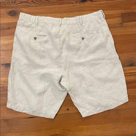 Jos A Bank Reserve Beige Linen Shorts Mens Size 40 Coastal Vacation Summer - Picture 3 of 11